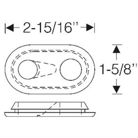 1948 Cadillac Heater Lines to Control Valve Firewall Rubber Grommet REPRODUCTION Free Shipping In The USA