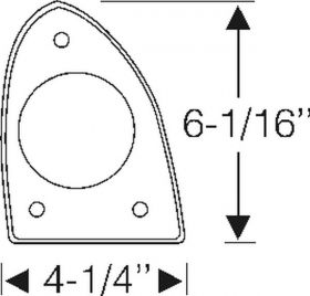 1953 Cadillac Gasket Rear A/C Scoop Pads 1 Pair  REPRODUCTION Free Shipping In The USA
