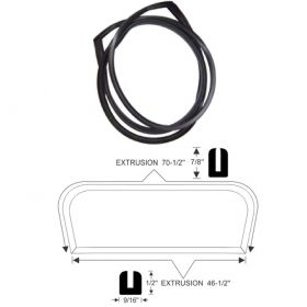 1936 1937 Cadillac (See Details) Windshield Rubber Weatherstrip REPRODUCTION Free Shipping In The USA