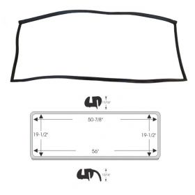 1963 1964 Cadillac Series 62 and Deville 4-Door 6-Window Sedan Models (See Details) Rear Window Rubber Weatherstrip REPRODUCTION Free Shipping In The USA