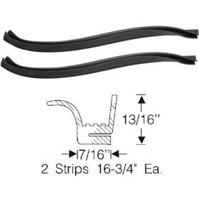 1957 Cadillac (See Details) Hood To Fender Rubber Weatherstrips 1 Pair REPRODUCTION Free Shipping In The USA