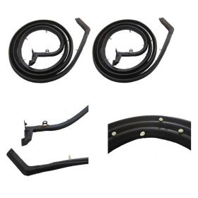 1957 Cadillac 4-Door Sedan (See Details) Rear Door Rubber Weatherstrips 1 Pair REPRODUCTION Free Shipping In The USA