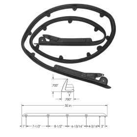 1941 Cadillac Series 60 Special Hood To Cowl Rubber Weatherstrip REPRODUCTION Free Shipping In The USA