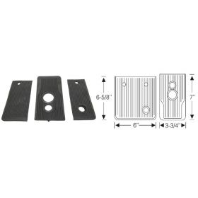 1941 Cadillac Automatic Transmission Black Rubber Floor Plate Kit (3 Pieces) REPRODUCTION Free Shipping In The USA