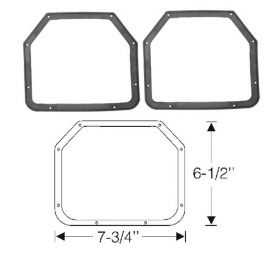 1948 1949 Cadillac (EXCEPT Series 75 Limousine and Commercial Chassis) Fog Light to Body Rubber Gaskets WITHOUT Notches 1 Pair REPRODUCTION Free Shipping In The USA