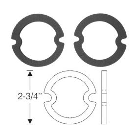 1948 1949 1950 1951 1952 1953 1954 1955 Cadillac (See Details) Parking Light Lens Rubber Gaskets 1 Pair REPRODUCTION