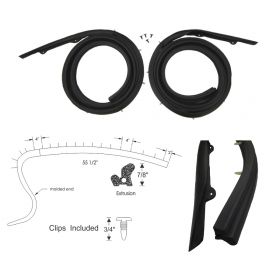 1959 1960 Cadillac 4-Door 6-Window Sedan (See Details) Roof Rail Weatherstrips 1 Pair REPRODUCTION Free Shipping In The USA
