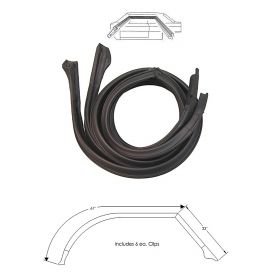 1967 1968 Cadillac Calais and Deville 4-Door Hardtop Roof Rail Rubber Weatherstrips 1 Pair REPRODUCTION Free Shipping In The USA