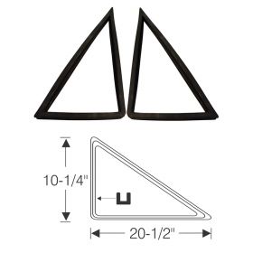 1959 1960 Cadillac 4-Door 6-Window Sedan (See Details) Rear Quarter Window Vent Rubber Weatherstrips 1 Pair REPRODUCTION Free Shipping In The USA