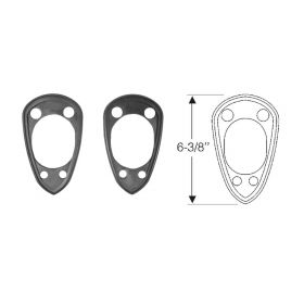 1954 1955 1956 Cadillac (See Details) Air Conditioning Air Intake Scoop Mounting Pads 1 Pair  REPRODUCTION Free Shipping In The USA 