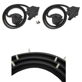 1971 1972 1973 1974 1975 1976 Cadillac Calais and Deville 4-Door Hardtop Rear Door Rubber Weatherstrips 1 Pair REPRODUCTION Free Shipping In The USA