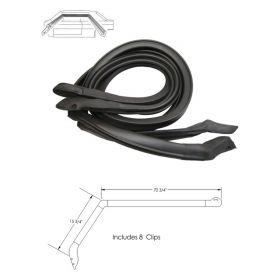 1975 1976 Cadillac Calais and Deville 4-Door Sedan Roof Rail Rubber Weatherstrips 1 Pair REPRODUCTION Free Shipping In The USA