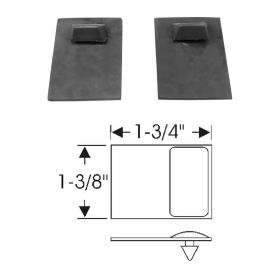1954 1955 1956 1957 1958 1959 1960 1961 1962  1963 1964 1965 1966 1967 Cadillac 2-Door Models (See Details) Rocker Panel Rubber Dust Shields 1 Pair REPRODUCTION