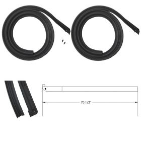 1961 1962 Cadillac 4-Door 6-Window Sedan (See Details) Roof Rail Rubber Weatherstrips 1 Pair REPRODUCTION Free Shipping In The USA