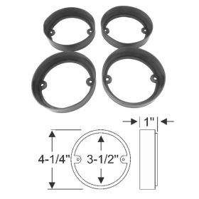 1957 Cadillac Front Fog Light And Turn Signal Lens Gasket Set (4 Pieces) REPRODUCTION Free Shipping In The USA