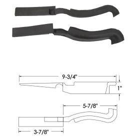 1961 1962 Cadillac Coupe Deville Hood To Cowl Side Rubber Weatherstrips 1 Pair REPRODUCTION Free Shipping In The USA