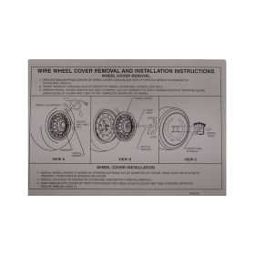 1985 Cadillac Fleetwood Wheel Cover Removal Decal REPRODUCTION