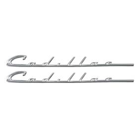 1953 1954 1955 Cadillac (See Details) Fender Script 1 Pair REPRODUCTION Free Shipping In The USA