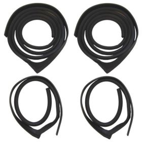 1941 Cadillac (See Details) Front Door Rubber Weatherstrip Set (4 Pieces) REPRODUCTION Free Shipping In The USA
