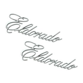 1972 1973 1974 Cadillac Eldorado Front Fender Script Emblems 1 Pair REPRODUCTION Free Shipping In The USA