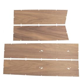 1968 Cadillac Deville 2-Door Wood Veneer (Unfinished Wood) Door And Rear Quarter Panel Insert Set (4 Pieces) REPRODUCTION Free Shipping In The USA