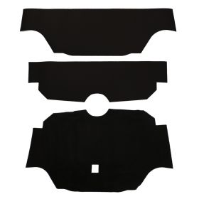 1967 Cadillac Fleetwood Black Trunk Mat Carpet (3 Pieces) With Underlayment REPRODUCTION
