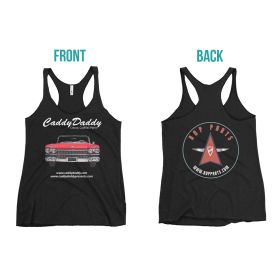 Caddy Daddy Red Cadillac and BOP Parts Adult Women's Racerback Tank Top (See Details for Size Options) NEW Free Shipping In The USA 