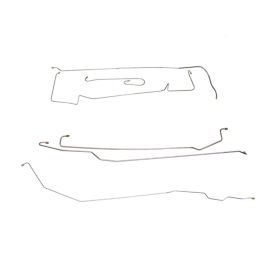 1959 Cadillac (EXCEPT Series 75 Limousine and Commercial Chassis) Power Drum Brake Line Kit (6 Pieces) (Stainless Steel or Original Equipment Design) [Ready To Ship] REPRODUCTION Free Shipping In The USA