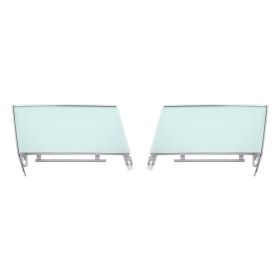 1963 1964 Cadillac Convertible Front Door Glass With Frame Assemblies 1 Pair REPRODUCTION Free Shipping In The USA 