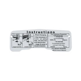 1966 Cadillac Jacking Instructions REPRODUCTION