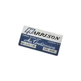1973 Cadillac Harrison Air Conditioning (A/C) Evaporator Box Decal REPRODUCTION