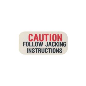 1962 1963 1964 Cadillac Jack Base "Caution" Decal REPRODUCTION