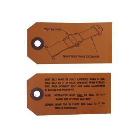 
1960 1961 1962 1963 1964 1965 1966 Cadillac Seat Belt Retractor Instructions Tag REPRODUCTION