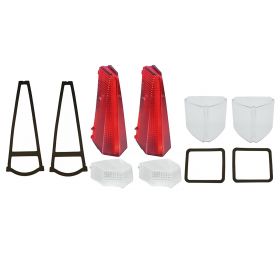 1969 Cadillac (EXCEPT Eldorado) Exterior Lens Set with Gaskets (10 Pieces) REPRODUCTION Free Shipping In The USA