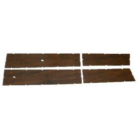 1968 Cadillac Deville 2-Door Rosewood Vinyl Woodgrain Door And Rear Quarter Panel Insert With Metal Backer (4 Pieces) REPRODUCTION Free Shipping In The USA