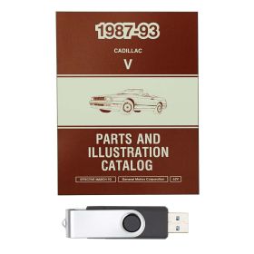 1987 1988 1989 1990 1991 1992 1993 Cadillac Allante Parts And Illustration Catalog [USB Drive] REPRODUCTION Free Shipping In The USA