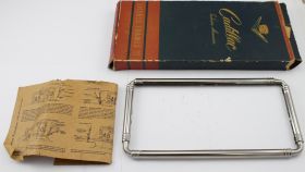 1941 1942 1946 1947 1948 1949 1950 1951 1952 1953 1954 1955 Cadillac Chrome License Plate Frame NOS Free Shipping In The USA