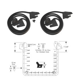 1969 1970 Cadillac Calais and Deville 2-Door Models Door Rubber Weatherstrips With Molded Ends 1 Pair REPRODUCTION Free Shipping In The USA