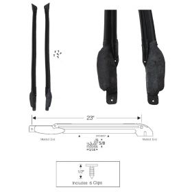 1965 Cadillac 2-Door Convertible Hinge Pillar Post Rubber Weatherstrips 1 Pair (For Front Bow Attachment) REPRODUCTION Free Shipping In The USA