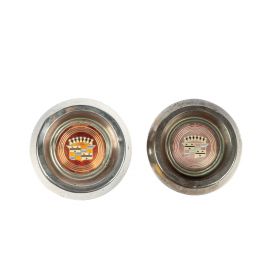 1957 1958 Cadillac (See Details) Sabre Wheel Chrome Hub Cap Center With Medallion 1 Pair USED Free Shipping In The USA