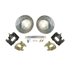 1938 1939 1940 1941 1942 1946 1947 1948 Cadillac Drilled and Slotted Rotor Big Brake Rear Disc Brake Conversion Kit (For Rims 19 Inches & Up) NEW