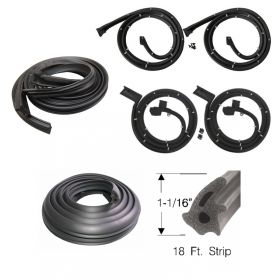 1961 Cadillac Series 62 and Deville 4-Door 4-Window Hardtop Basic Rubber Weatherstrip Kit (7 Pieces) REPRODUCTION Free Shipping In The USA