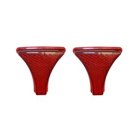 1958 Cadillac (EXCEPT 2-Door Eldorado Models) Tail Light Reflector Lenses 1 Pair REPRODUCTION Free Shipping In The USA