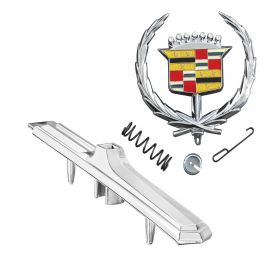 1973 Cadillac Fleetwood Brougham Hood Emblem and Base Set REPRODUCTION Free Shipping In The USA