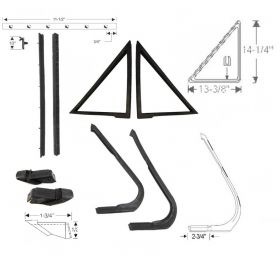 1961 Cadillac 4-Door 6-Window Sedan (See Details) Vent Window Kit (8 Pieces) REPRODUCTION Free Shipping In The USA